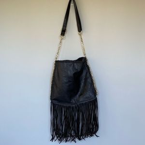Vegan Leather Tassel Crossbody/Shoulder Bag